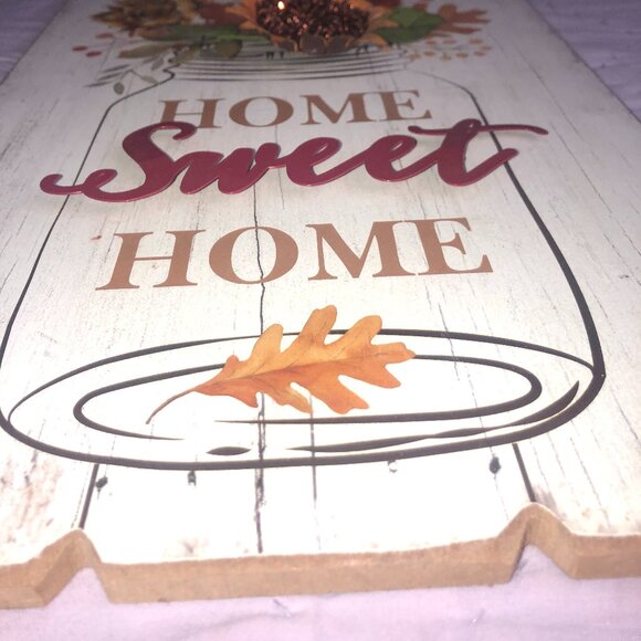 "Home Sweet Home" Wall Hanging Sign with metal accents - Picture 5 of 10